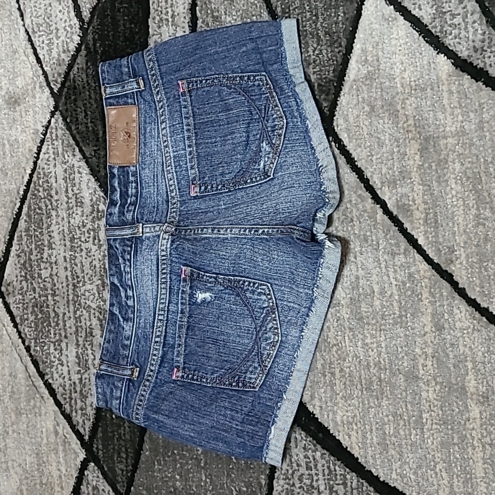 VINTAGE VS PINK DISTRESSED DENIM JEAN SHORTS